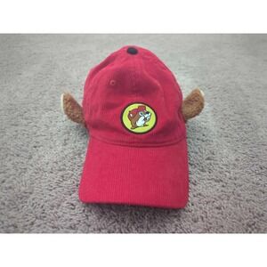 Buc-ee's Cap Hat Mens One Size Corduroy‎ Beaver Ears Novelty Souvenir Snapback